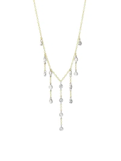 Meira T Women's 14k White & Yellow Gold Diamond Pendant Necklace In Red