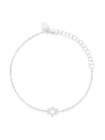 Meira T Star Of David Diamond Bracelet In White