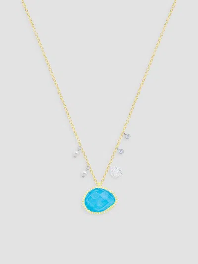 Meira T Women's 14k Yellow Gold & Multi-stone Pendant Necklace