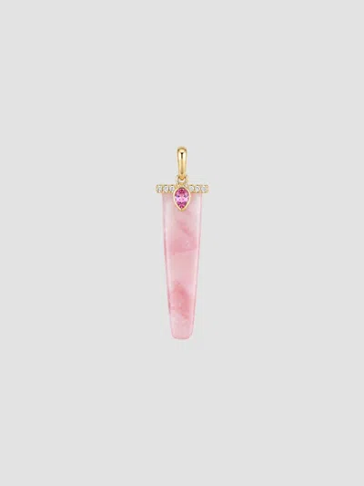Meira T Women's 14k Yellow Gold, Pink Tourmaline, Pink Sapphire & 0.06 Tcw Diamond Pendant