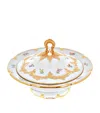 Meissen B-form Bowl With Lid In Gold