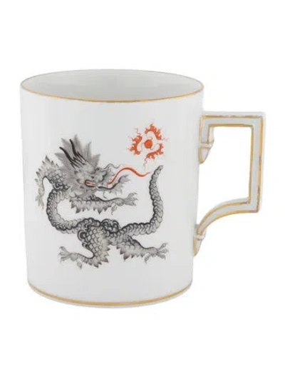 Pre-owned Meissen Black Dragon Mug In White