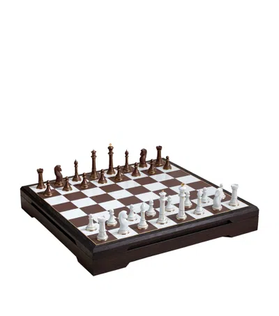 Meissen Gold-trim Chess Set In Brown