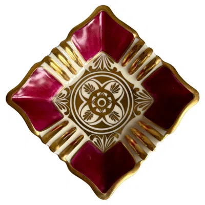 Pre-owned Meissen Porcelain Art Nouveau Vide-poche Dish, Hand-painted Ceramic, Denmark, 1955 In Brown