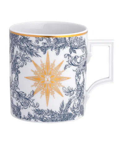 Meissen Porcelain Christmas Star Mug In Blue