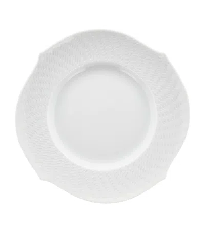 Meissen Porcelain Waves Relief Butter Plate In White