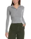 Meiven 1/2-zip Mock Sweater In Grey