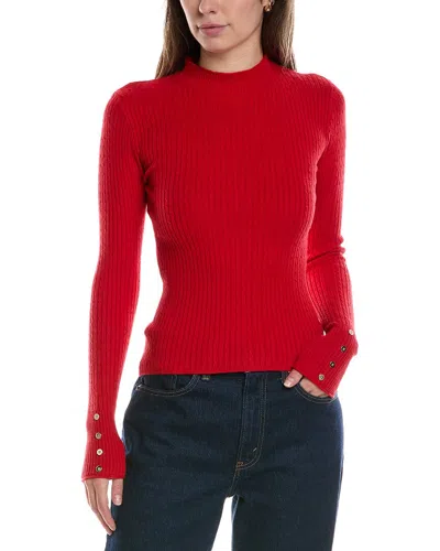 Meiven Cable Rib Sweater In Red