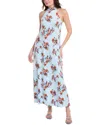 Meiven Halter Midi Dress In Blue