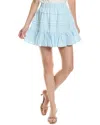 Meiven Linen-blend Mini Skirt In Blue