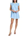 Meiven Pintuck Mini Dress In Blue
