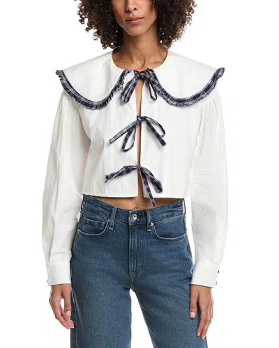Meiven Puritan Collar Blouse In White