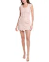 Meiven Tweed Mini Dress In Pink