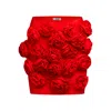 Meji Women's  Blooming Red Rose Skirt In Red
