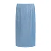 Meji Women's Sky Blue Crystal Pinstripe Skirt In Blue