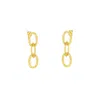 Mejoma Women's Ancient Allure Textured Gold Large Chain Drop Earring
