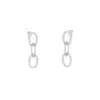 Mejoma Women's Ancient Allure Textured Silver Large Chain Drop Earring