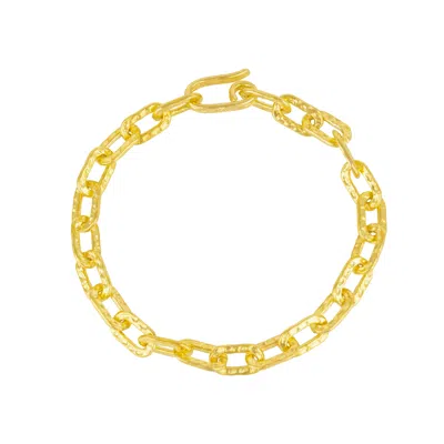 Mejoma Women's Ancient Elegant Radiance Chunky Gold Chain Bracelet