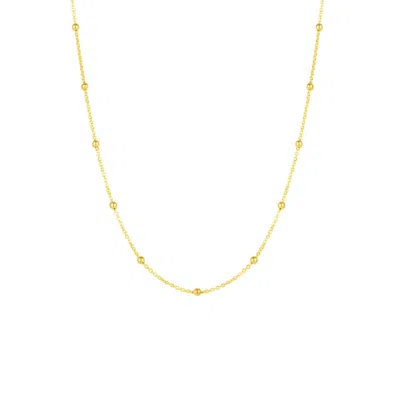 Mejoma Women's Beaded Satellite Gold Chain Necklace