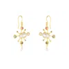 Mejoma Women's Celestial Kaleidoscope Irregular Baroque Pearl Gold Earrings