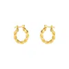 Mejoma Women's Chunky Twisted Gold Hoop Earrings