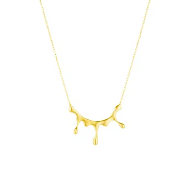 Mejoma Women's Dripping Gold Melting Necklace
