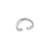 Mejoma Women's Elegance Silver Wavy Ring In Silver