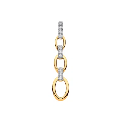 Mejoma Women's Fine Diamond Solid Gold Drop Pendant