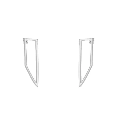 Mejoma Women's Geometric Oasis Drop Silver Earrings