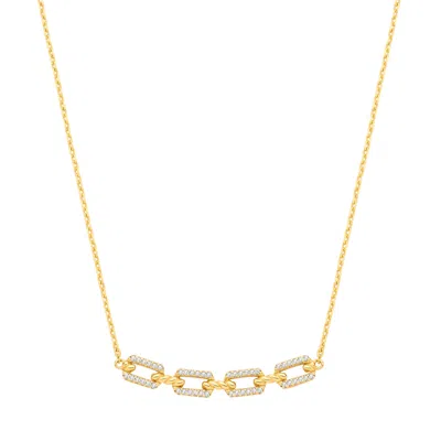 Mejoma Women's Gold Gilded Minimalist Sterling Silver Necklace
