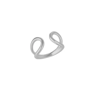 Mejoma Women's Horseshoe Silver Wrap Ring