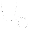 Mejoma Women's Italian Style Silver Snake Chain Necklace & Bracelet Set In Silver