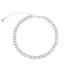 Mejoma Women's Large Cuban Chain Silver Bracelet