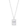 Mejoma Women's Luxe Heartbeat Pendant Sterling Silver Necklace In Silver