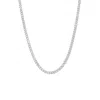 Mejoma Women's Luxury Cuban Silver Chain Necklace In Silver