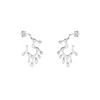 Mejoma Women's Melting And Dripping Irregular Silver Hoop Earrings In Silver