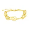 Mejoma Women's Paperclip Chain Gold Designer Bracelet