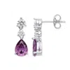 Mejoma Women's Purple / Silver Violet Whisper Sterling Silver Drop Earrings In Multi