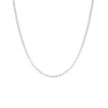 Mejoma Women's Round Hoops Silver Belcher Chain Necklace