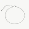 Mejoma Women's Round Link Belcher Chain Silver Bracelet