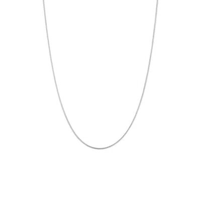 Mejoma Women's Serenity Sleek Italian Style Silver Snake Chain Necklace