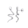 Mejoma Women's Serpent's Whisper Sterling Silver Drop Earrings In Silver