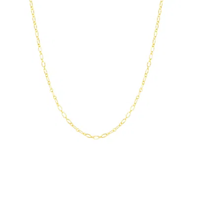 Mejoma Women's Textured Gold Mini Link Chain Necklace
