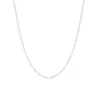 Mejoma Women's Textured Silver Mini Link Chain Necklace - Silver