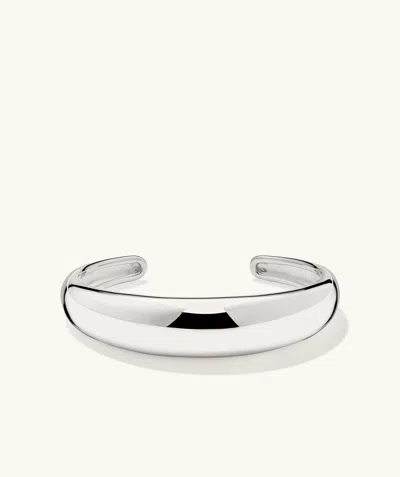 Mejuri 13mm Dôme Cuff Bracelet In White