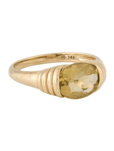 Pre-owned Mejuri 14k 1.72ct Citrine Heirloom Ring In Multi