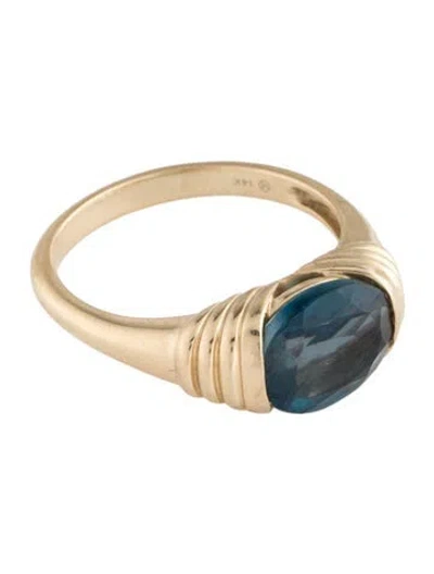 Pre-owned Mejuri 14k 2.29ctwtopaz Heirloom Ring In Multi