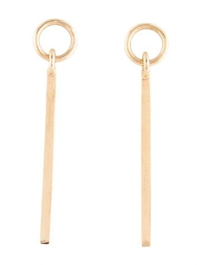 Pre-owned Mejuri 14k Bar Hoop Charm Earring Enhancers In Multi