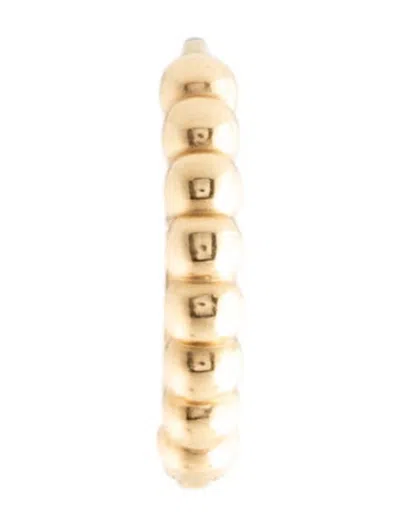 Pre-owned Mejuri 14k Beaded Huggie Single Earring In Multicolor