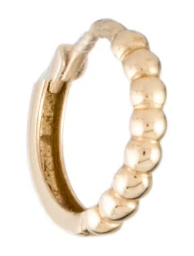 Pre-owned Mejuri 14k Beaded Single Huggie Hoop Earring In Multi